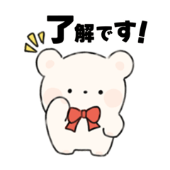 Kumachan-Polite & Clear Stickers