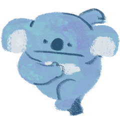 튼튼한 코알라 （무문자 스티커）