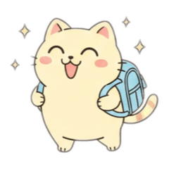 Cream Cat's School Days