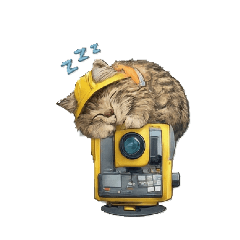 猫の測量スタンプ