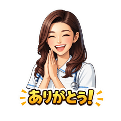 Cheerful Nurse - Daily Life Stickers