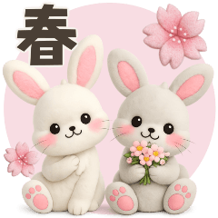 【春】ハッピーラビットのやさしい日常