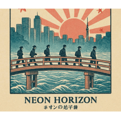 AI制作浮世絵風英語台詞日本語訳付き1