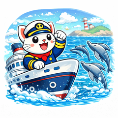 Captain Booya the Happy Sailing Cat
