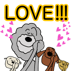 DOGs STCKER - move animation -