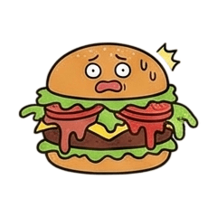 內餡外露的漢堡1