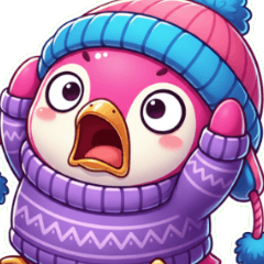 Super Cute Pink Penguins TearyEyed A