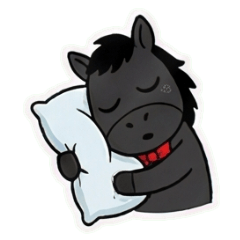 動物日常俱樂部-黑馬