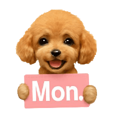 日程用 英単語.曜日/月/数字③犬好き.便利