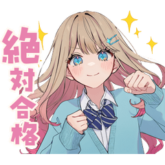 テスト勉強するヘアピンJK