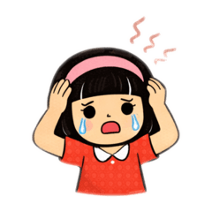 pretty girl's reaction stamp