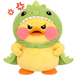 Duck Puffy Cheeks Dino Hat (No Text)