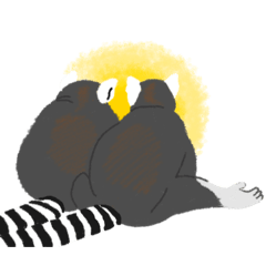 Fluffy Monkey Stickers