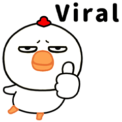 Deadpan Chicken English Slang Stickers