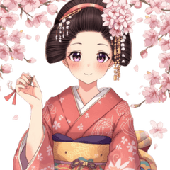 Gentle Sakura Maiko Stickers