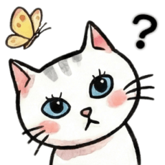 春色やさしい白猫さん