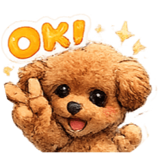 Simple Everyday Toy Poodle Stickers