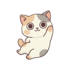 喵咪貼紙 (三花貓貓貓)