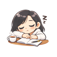 少女的無文字貼圖