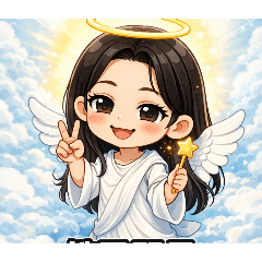 可愛風格小天使與小惡魔