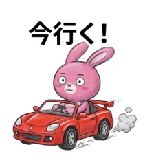 真顔で送るピンクうさぎ２