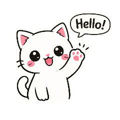 The daily life of a cute white cat