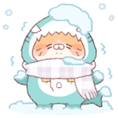 【冬】サメ！着ぐるみ動物8