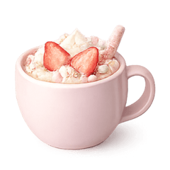 Cute spring cafe drink, light color