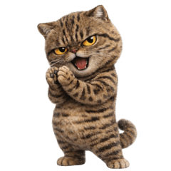 Brown cat! Tuatung (No text)