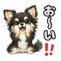 Black Chihuahua Daily Chat Stickers