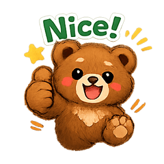 Adorable BearSticker English version