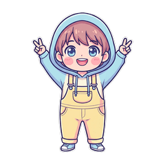 Fluffy Pink Healing Girl Stickers