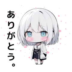 新しくなった♡ナチュ白髪娘のミニスタンプ