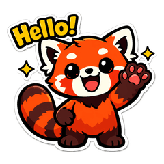 Super Cute Red Panda Daily Stickers