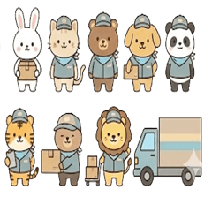 Marucho Friends Delivery Man Greeting