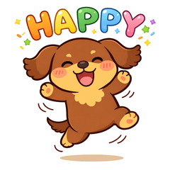 Cute Kawaii Dachshund Dog Stickers