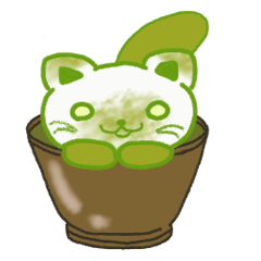 Matcha Siamese Cat Latte Art