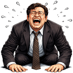 Salaryman Apologizing on His Knees!