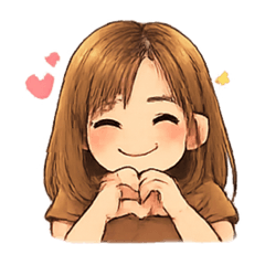 Brown shirt cute girl