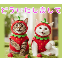 [どういたしまして専用]イチゴ猫