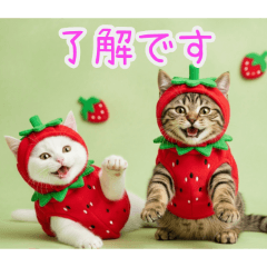 [了解です専用]イチゴ猫