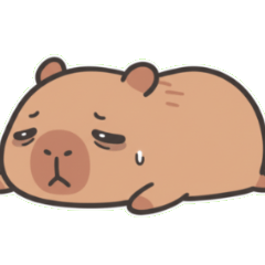 Cute Capybara Chilling and Spacing O
