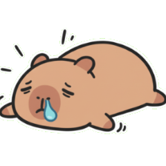 Sleepy & Exhausted Capybara
