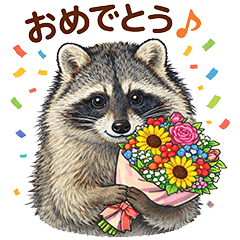 Wild Animal Stickers Raccoon Collection