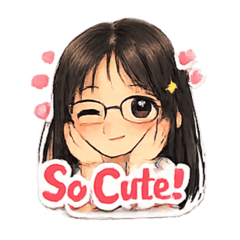 Eyeglasses white shirt girl