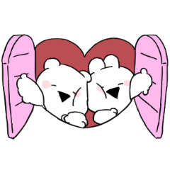 Extremely petit Rabbit & bear[Heart]