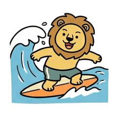 Surfer Lion
