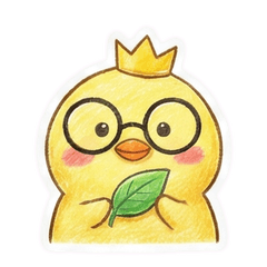 Polite Chick King: Daily Royal Stickers3