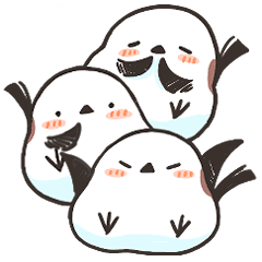 White tiny bird Sticker