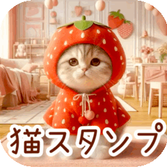【動く】頑張って生きる猫のスタンプ